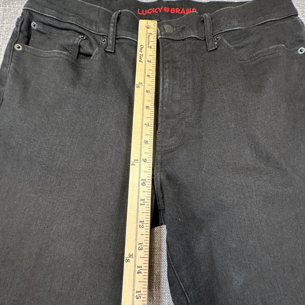 Lucky Brand 410 Athletic Straight Jeans Men 34x34 (Fits as 34x33) Black Stretch - Picture 8 of 13
